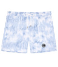 ANGE - Badeshorts für Junioren mit Tie & Dye Print hellblau