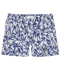 NIPON - Shorts de banho júnior branco com estampa de flores tropicais