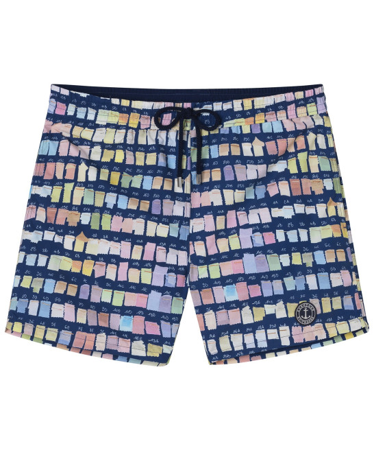 BORNEO JUNIOR - Pantalón corto de baño con estampado Pantone, Azul marino