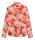 ENNA - Chemise en lin imprimé motif fleurs corail