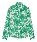 IZAN - Garden leaf print linen shirt