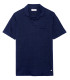 LUKE - Polo jersey lin marine