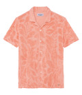 MATT - Camicia in spugna jacquard color corallo