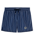 SID - Short de bain imprimé rayures tennis marine