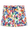 SANDRO - Short de bain imprimé tâches de peinture multicolore