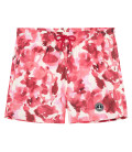 POE - Shorts de baño con estampado de manchas de pintura de coral