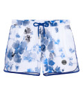 PINO - Kurze Badeshorts mit Aquarell-Blumenmuster Ozean