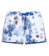 PINO - Short de bain court imprimé fleurs aquarelles océan