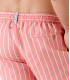 SID - Short de bain imprimé à rayures tennis corail