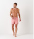 SID - Short de bain imprimé à rayures tennis corail