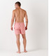 SID - Short de bain imprimé à rayures tennis corail