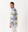 ROSS - Linen pantone printed shirt white