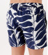 PIETRO - Navy Leaf Print Swim Shorts