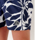 PIETRO - Navy Leaf Print Swim Shorts