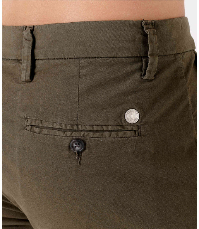 FLASH - Slim fit cotton chinos, khaki