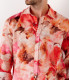 ENNA - Chemise en lin imprimé motif fleurs corail