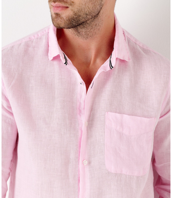 DIVA - Camisa de linho rosa