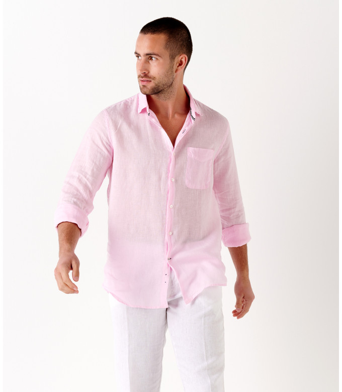 DIVA - Camisa de linho rosa