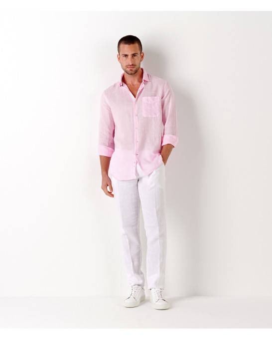 DIVA - Camisa de linho rosa