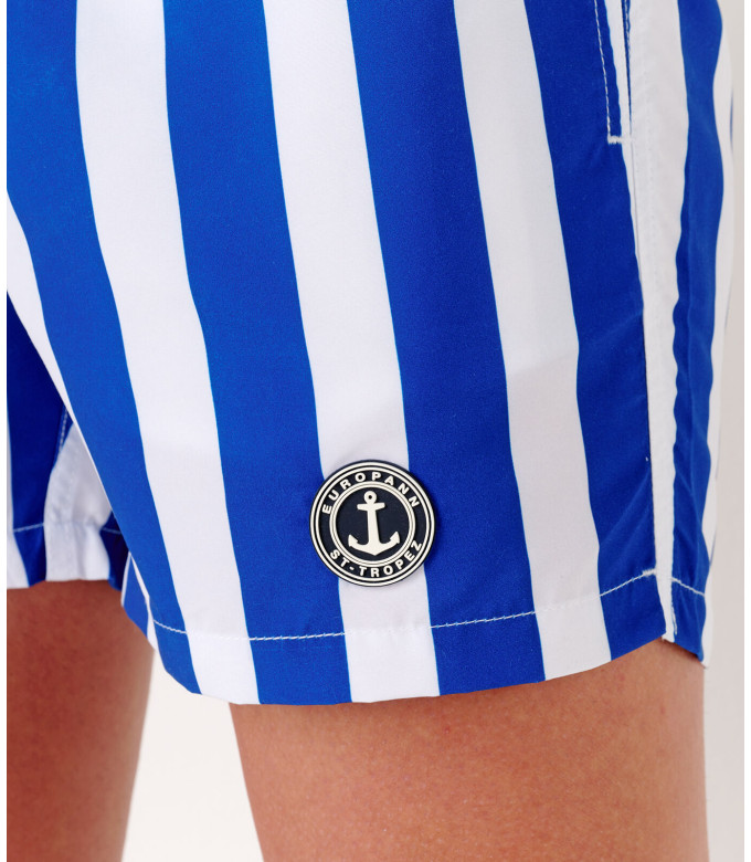 CALIFORNIA - Swim trunks in large royal stripes