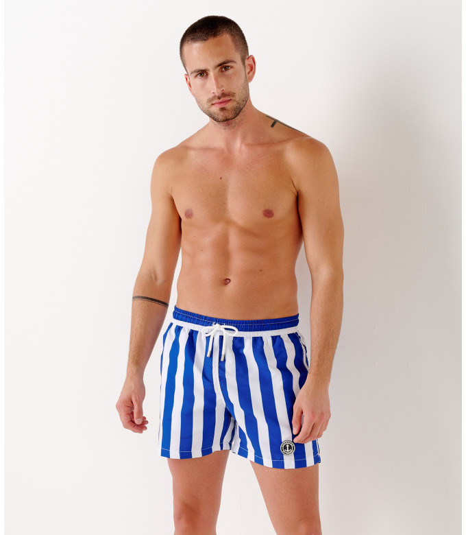 CALIFORNIA - Badeshorts mit breitem Streifenmuster royal