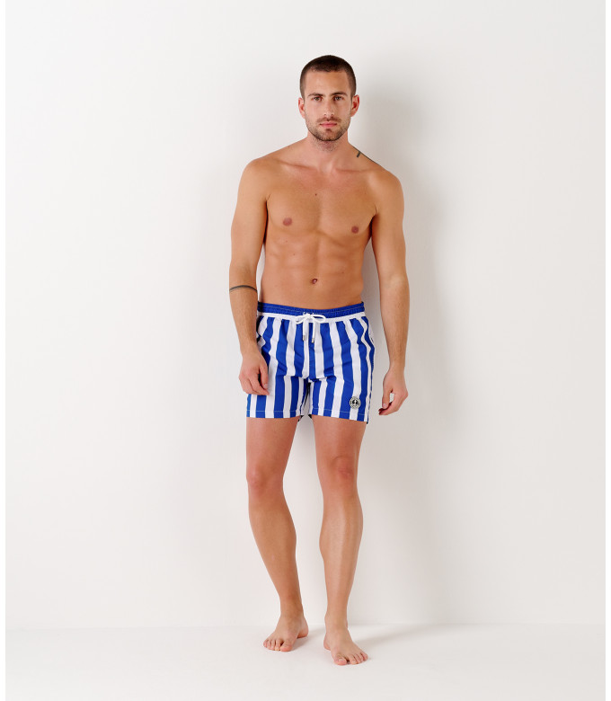 CALIFORNIA - Badeshorts mit breitem Streifenmuster royal