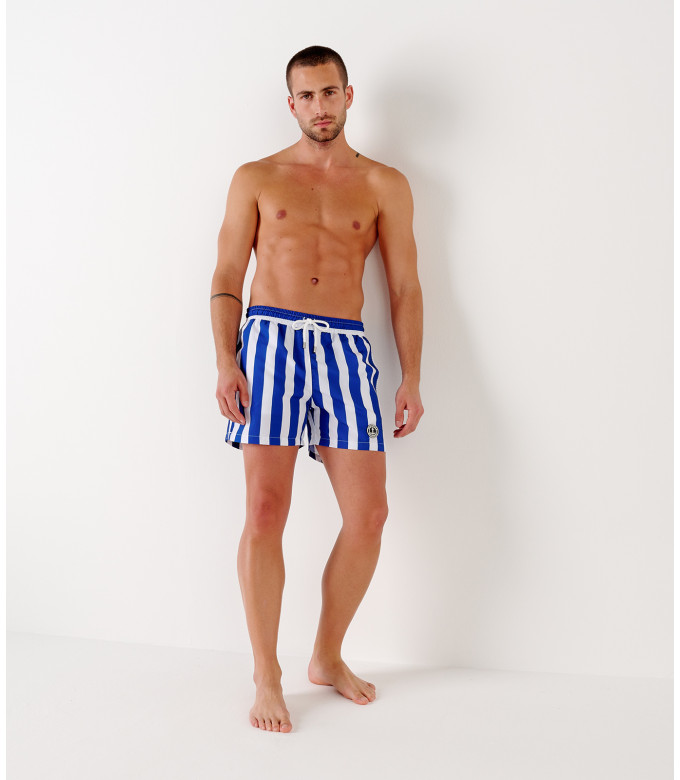 CALIFORNIA - Swim trunks in large royal stripes