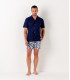 BULL - Chemise jersey coton slim-fit marine