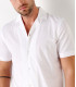 BULL - Chemise jersey coton slim-fit blanc