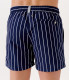 SID - Short de bain imprimé à rayures tennis marine