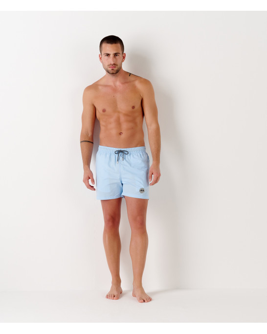 SOFT - Plain color slim fit swimshorts, sky blue