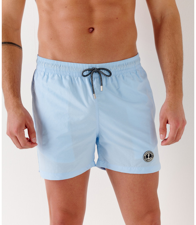 SOFT - Plain color slim fit swimshorts, sky blue