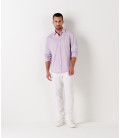 STUART - Lilac cotton jersey shirt