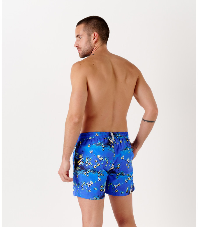 TRITON - Short de bain imprimé poissons roi