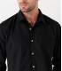 VARDY - Casual cotton-voile shirt, black