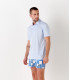 WESTON - Cotton jersey polo shirt, light blue