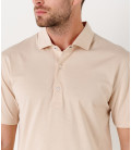 WESTON - Polo jersey coton crème