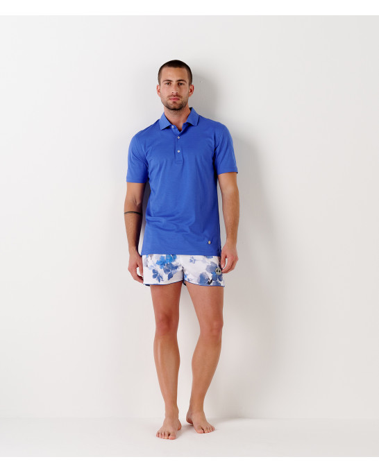 WESTON - Polo jersey coton indigo