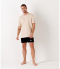 WILL - Tee-shirt jersey coton slim-fit crème