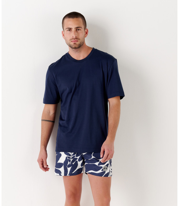 WILL - Tee-shirt jersey coton slim-fit marine