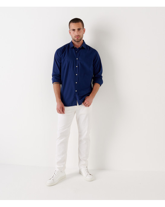 VARDY - Chemise unie voile de coton marine