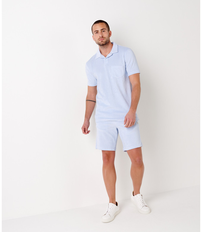 WHITE SPONGE JOGGING SHORTS NOAH