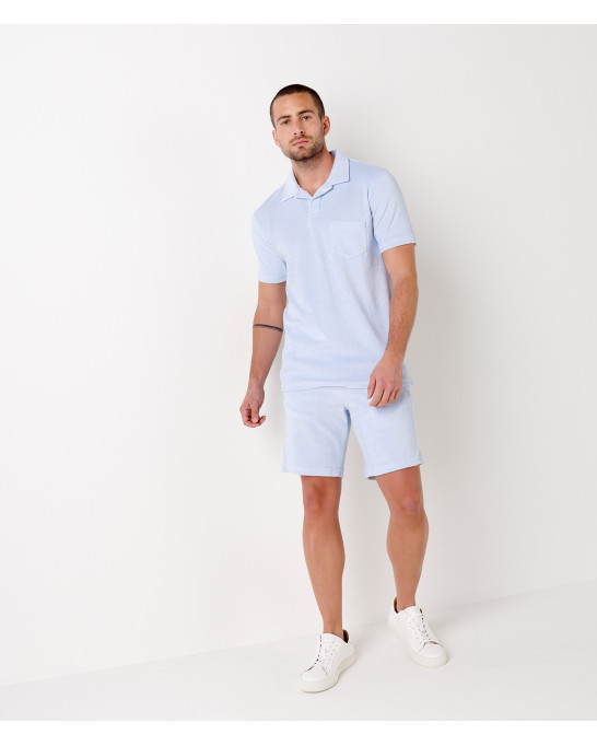 WHITE SPONGE JOGGING SHORTS NOAH