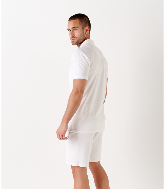 WHITE SPONGE JOGGING SHORTS NOAH