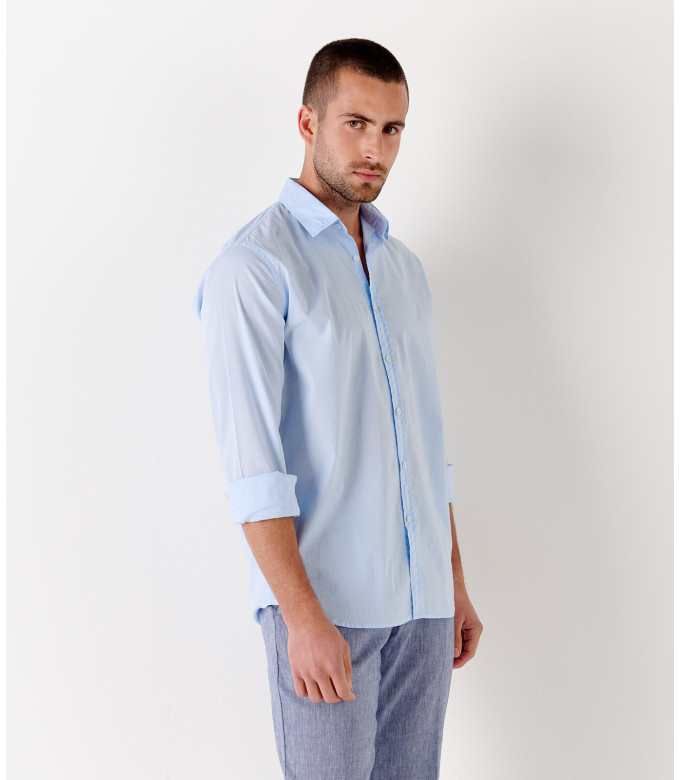 VARDY - Chemise en voile de coton unie décontractée, blanche