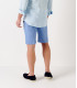 TURNER - Slim fit linen-blend bermudas, light blue  