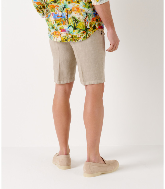 COLORADO - Bermuda en lin décontracté, beige