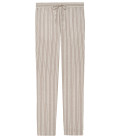 RENO - Pantalon en lin décontracté rayé crème