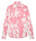 MALAGA - Chemise en coton imprimé fleurs rose