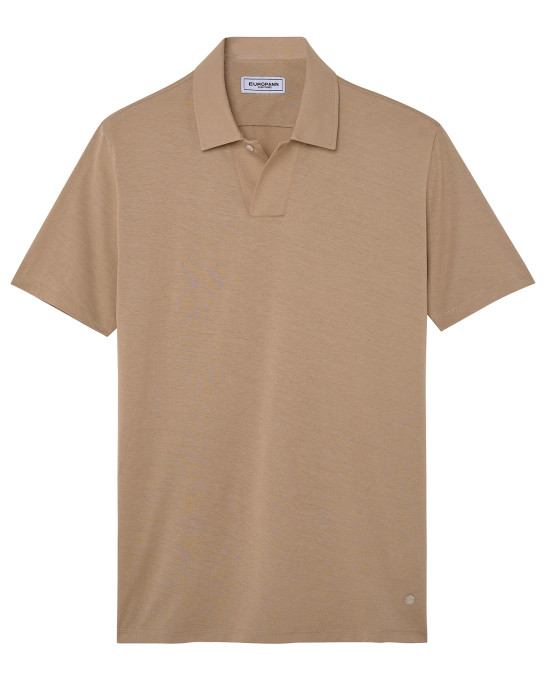 HILLS - Cream cotton jersey polo